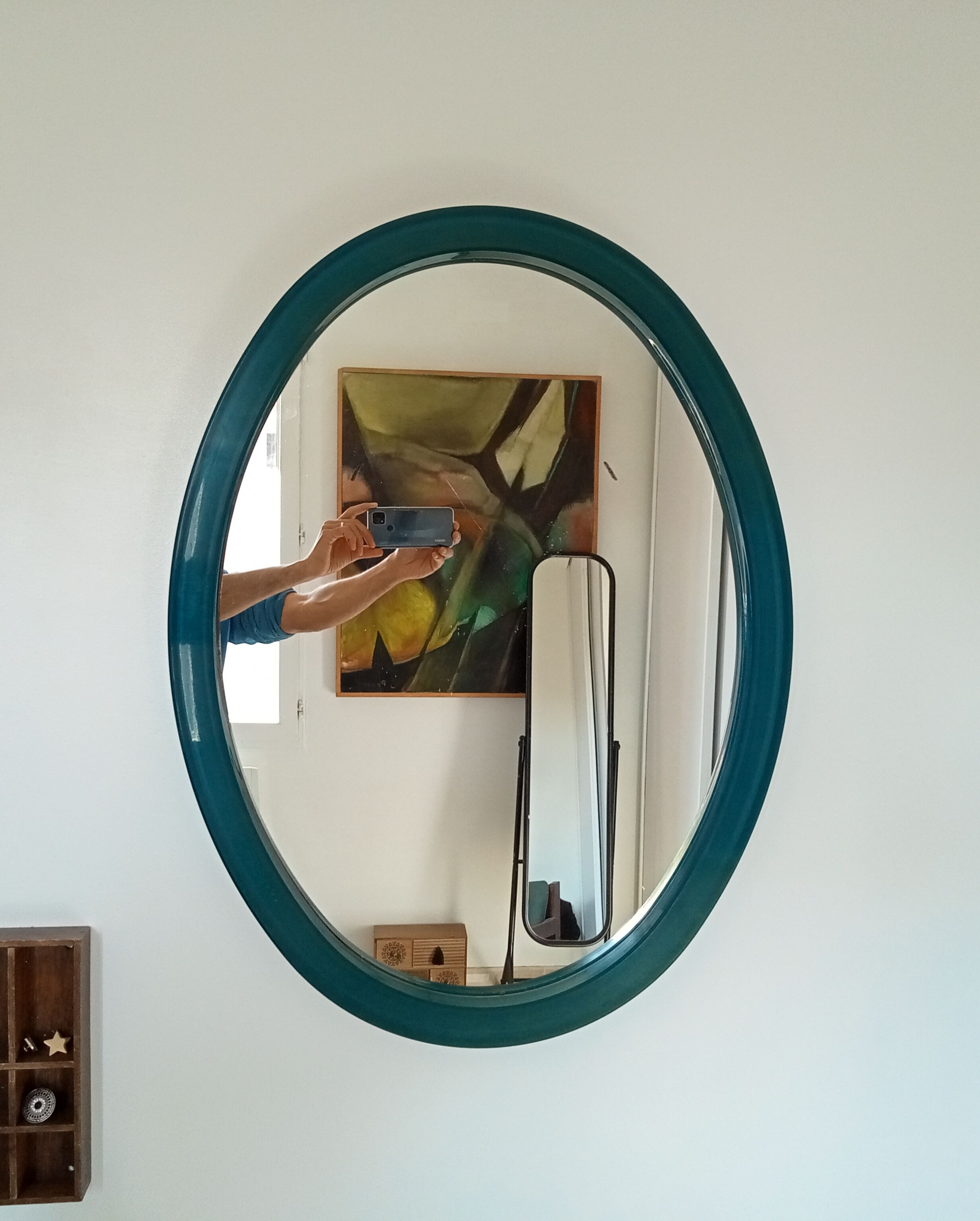 Oval mirror 70s - 78x58cm