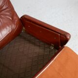 Easy chair "space age". Jean Prévost, France, leather, circa 1970