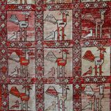 Vintage oriental handmade carpet 125cm x 183cm 1960s, 1c483