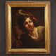 Antique French painting from the 18th century, portrait of a soldier