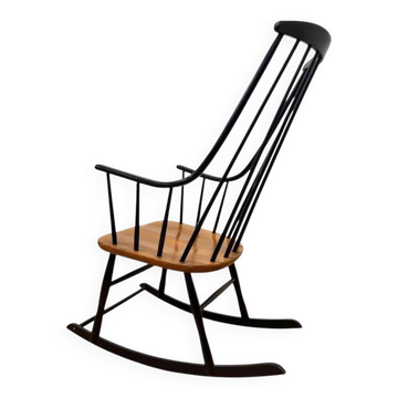 1960s Varjosen Puunjalostus Beech Rocking Chair, Finland