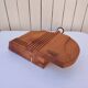 Large wooden lamp, geometric, 1970s design, F. Sénac