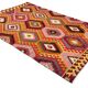 Turkish Kilim Yuruk Vintage 206x315 cm Geometric Red Orange