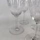 Four Baccarat crystal glasses, Corneille pattern. Early 20th century.