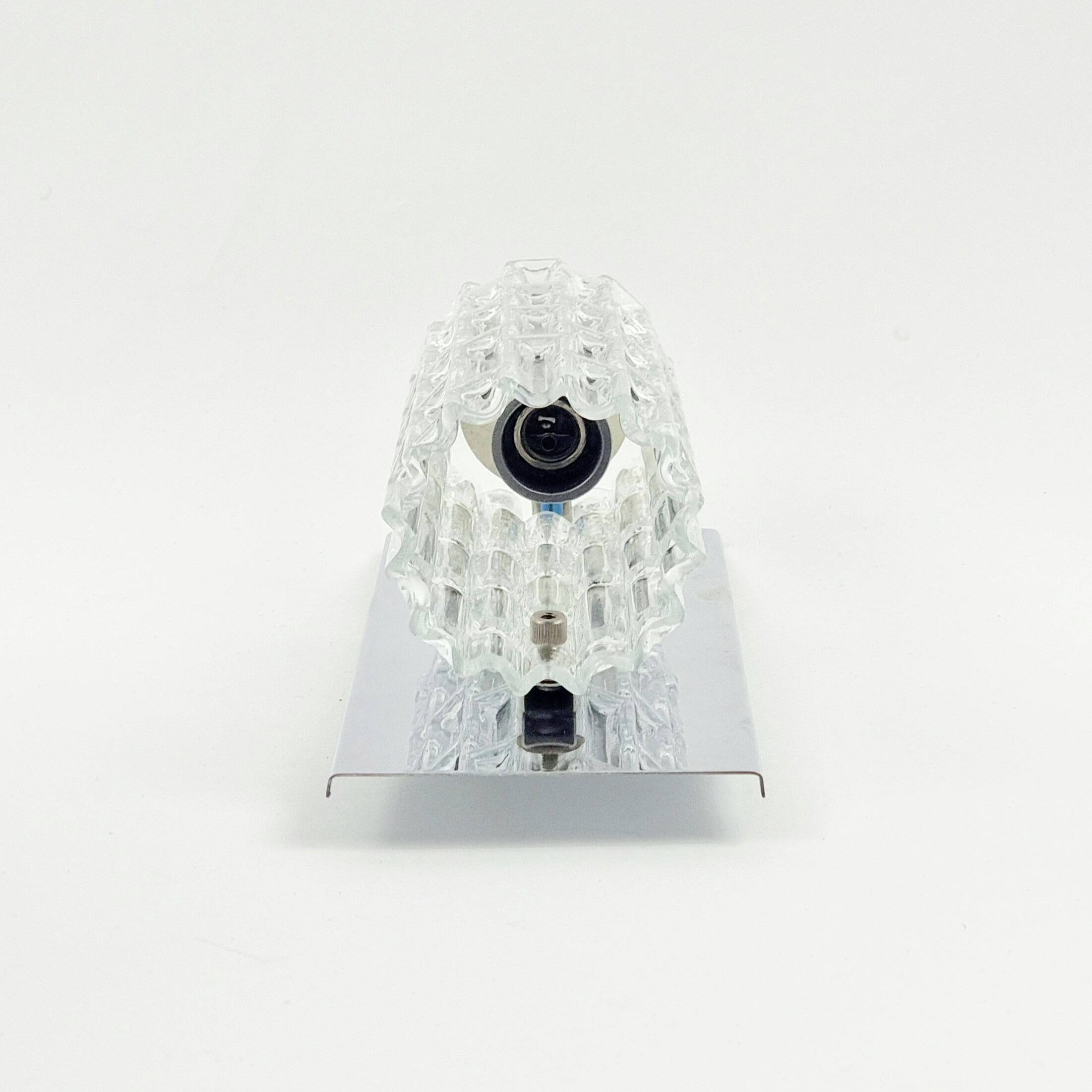 Pair of Mid Century Modern Murano Glass Wall Lights From Doria, 1960s