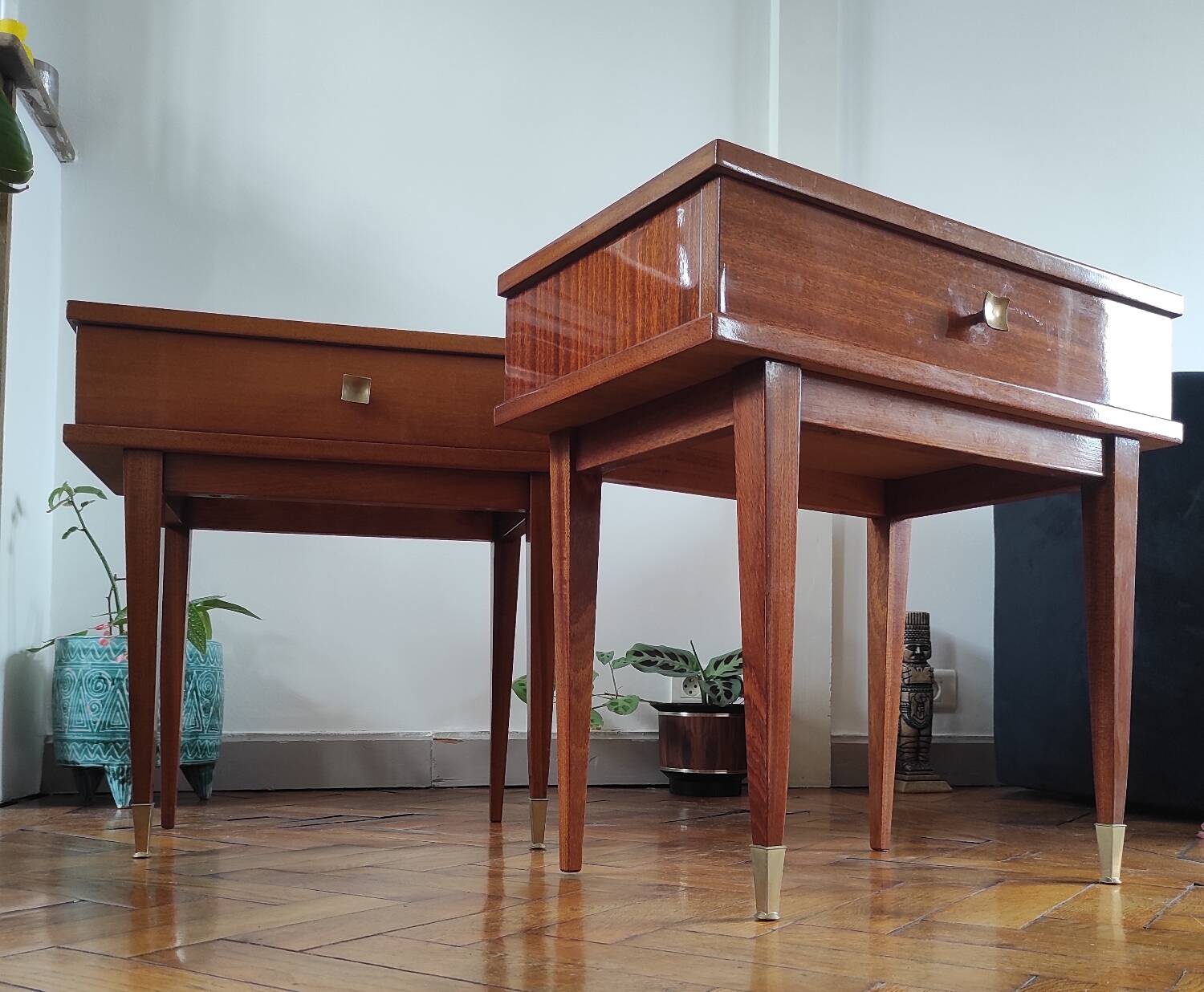 Vintage bedside table pair (1960s)