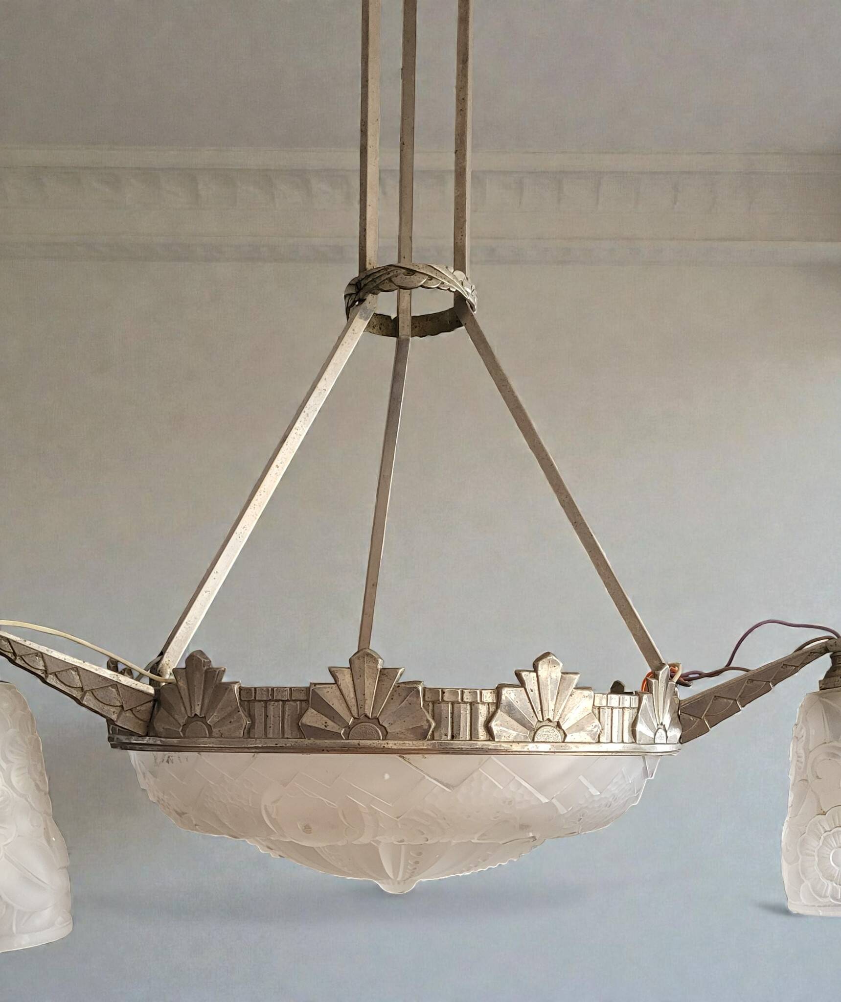 Lustre Art Déco Muller Frères Lunéville 1930