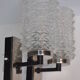 Pair of iron, chromed metal and glass years 50 / 60