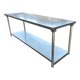 Professional double-top stainless steel table