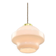 Mid-Century Italian Opaline and Brass Pendant Lamp