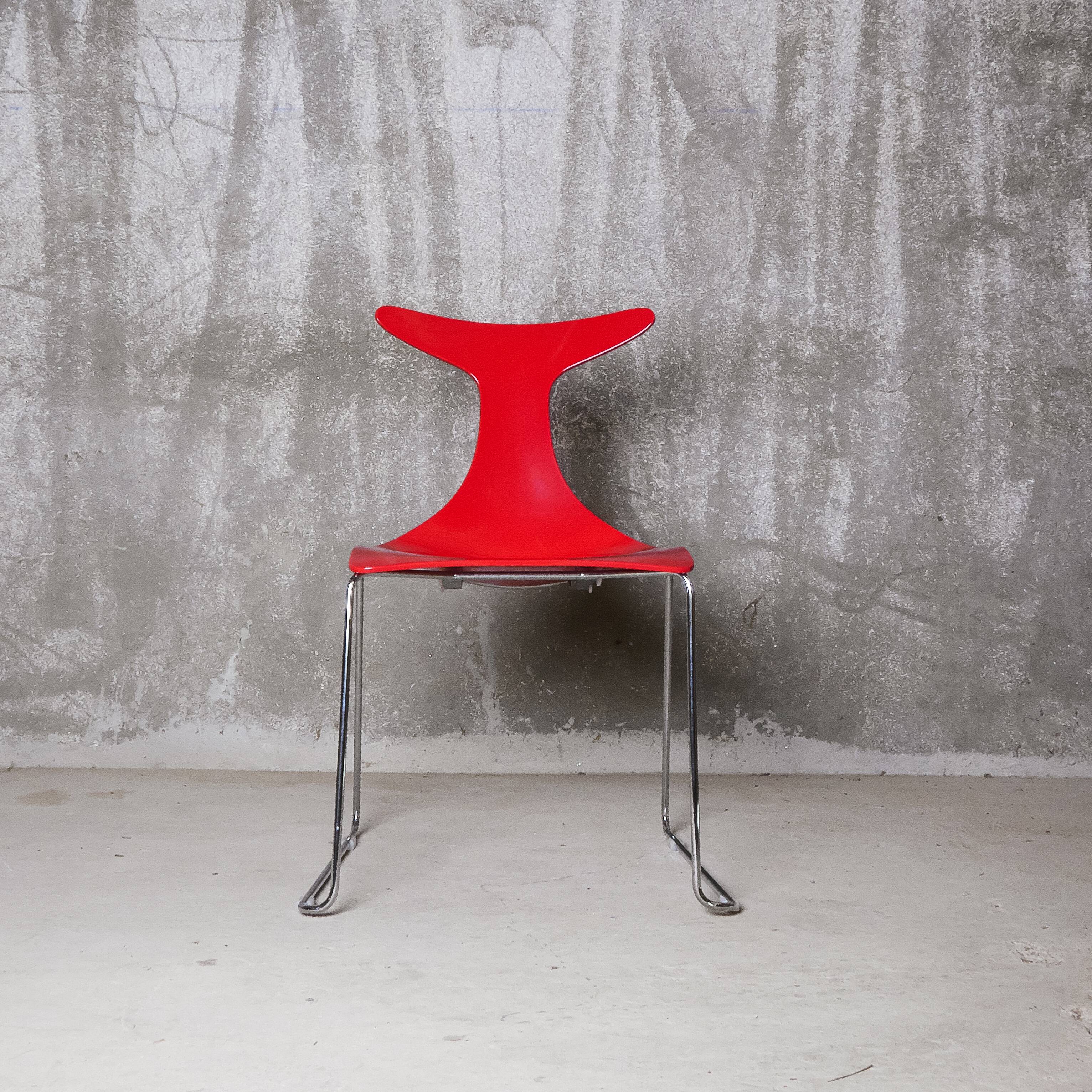 4 chaises “Delfy” par Gino Carollo, Italie 1995
