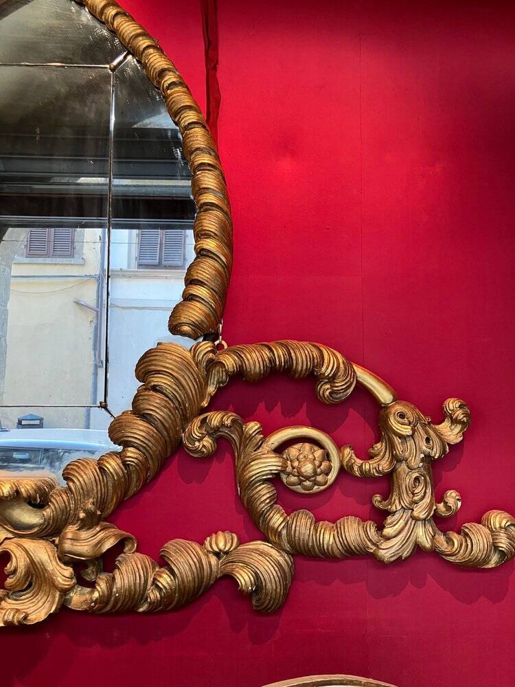 19th Century Florentine Eclectic Gilt Wood Mirror with Cinematic Provenance