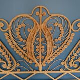 Peacock headboard rattan