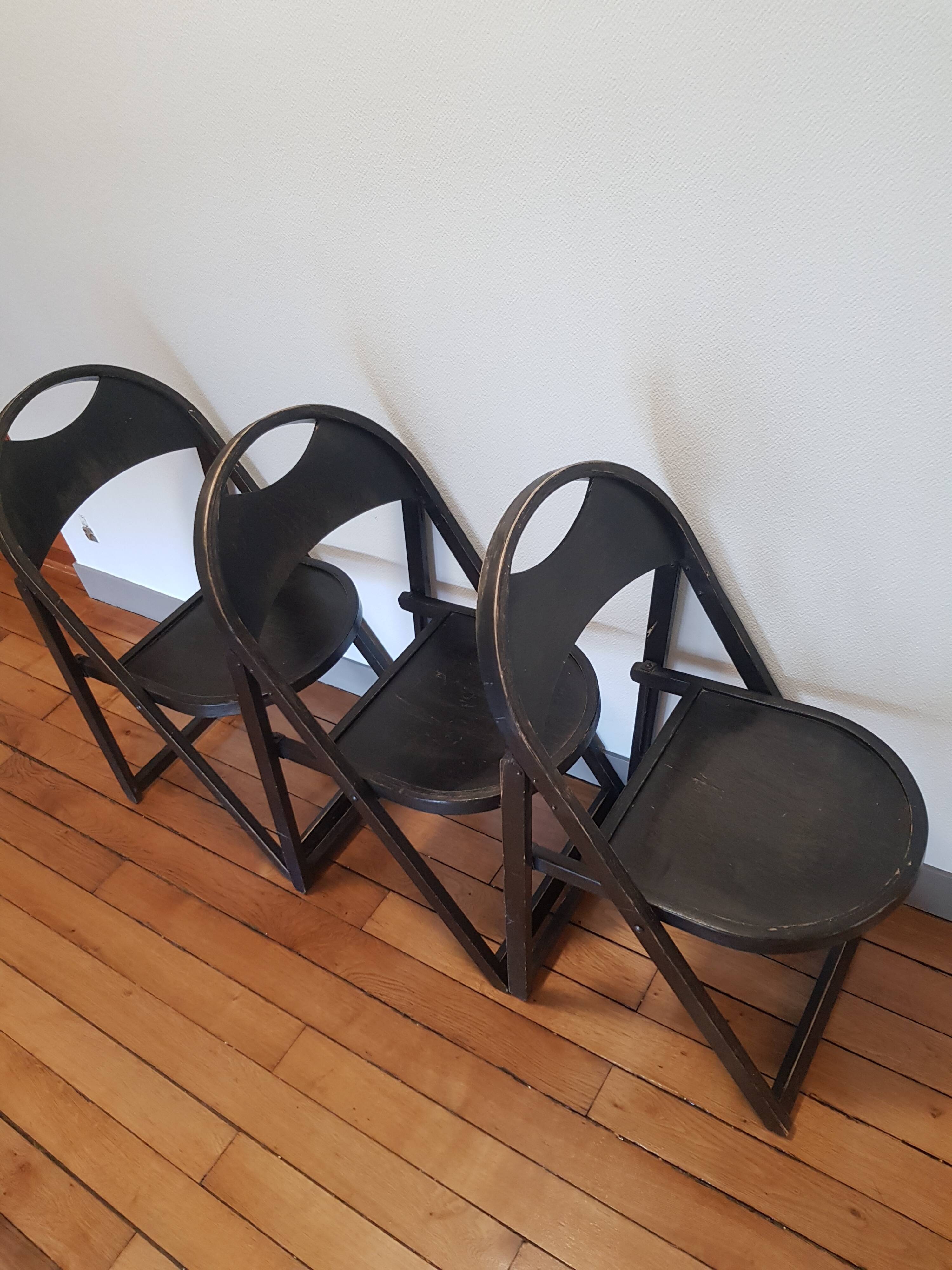 Lot of 3 folding chairs tunaet b751