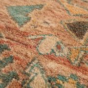 Peach Vintage Moroccan Rug 173 x 383 cm, Berber Wool Rug, Handmade Boho Rug