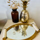 Plateau miroir doré Art Deco