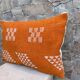 Moroccan orange pillowcase, Berber cushion cover, ear pillowcase.