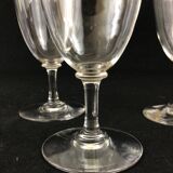 5 crystal water glasses of Baccarat XIXeme-XXeme