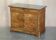 Commode antique 1860 en noyer avec plateau en marbre et clé originale