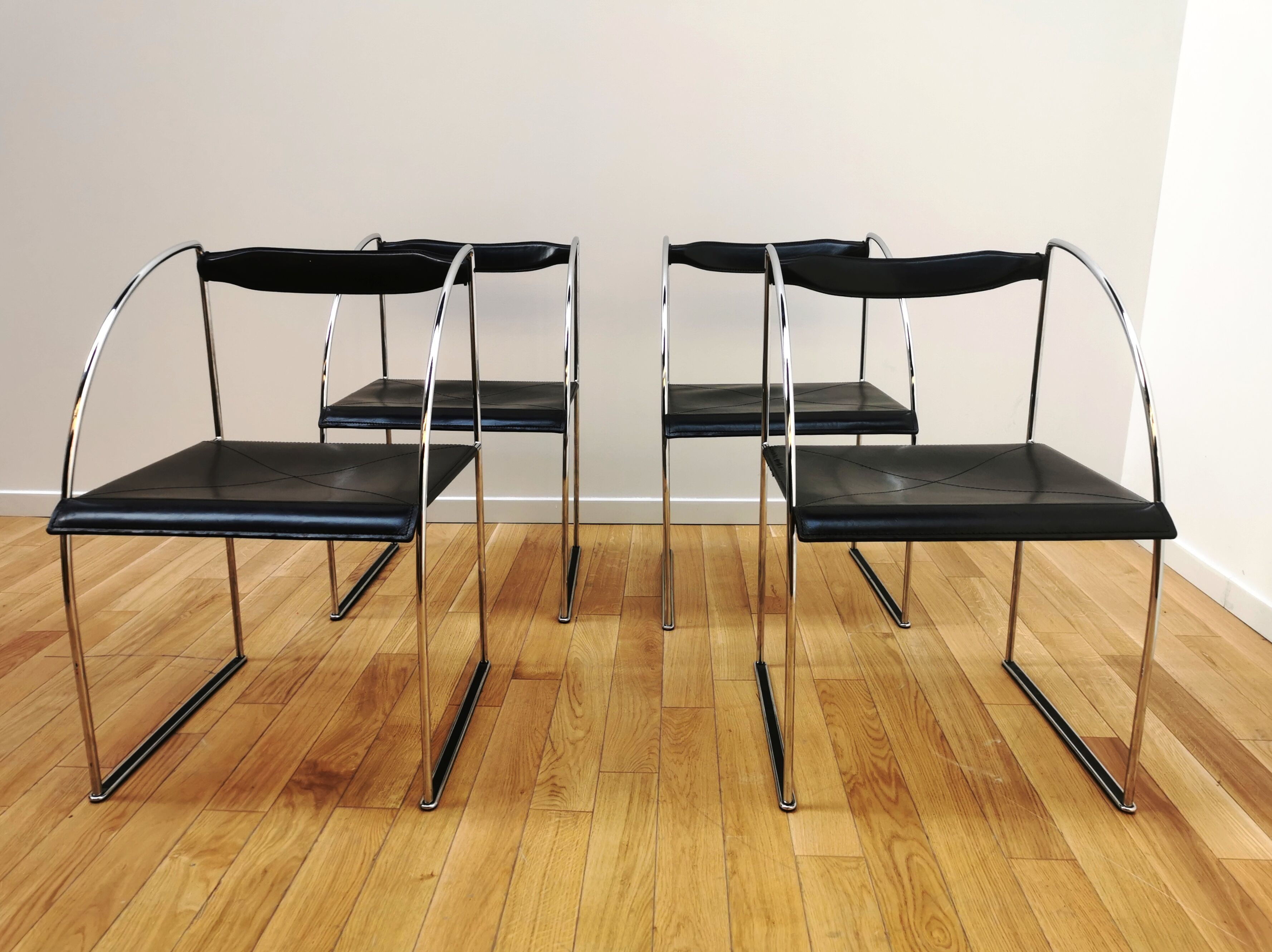 Suite of 4 Patoz chairs by Francesco Soro for ICF Italy