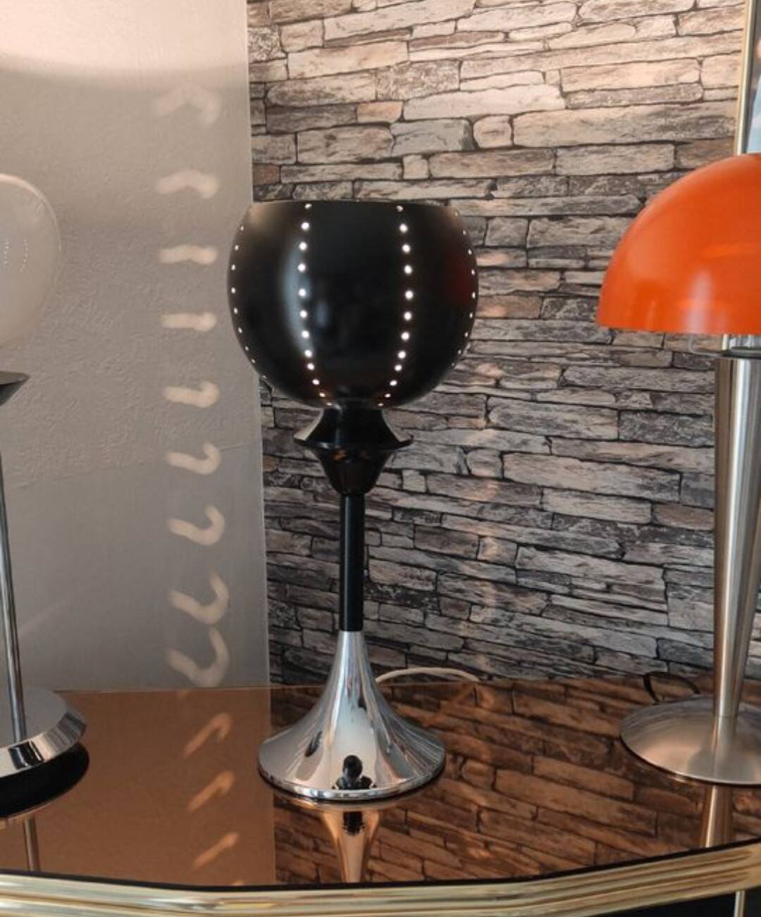 Lampe vintage 1970 en tulipe style graal