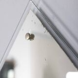 Vintage 1960s Italian-design glass teardrop wall mirror