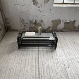 Italian 80s coffee table in marble and glass