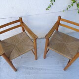 Pair of mulched chairs