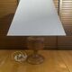 Vintage Scandinavian Turned Wood Lamp + Vintage Fabric Shade