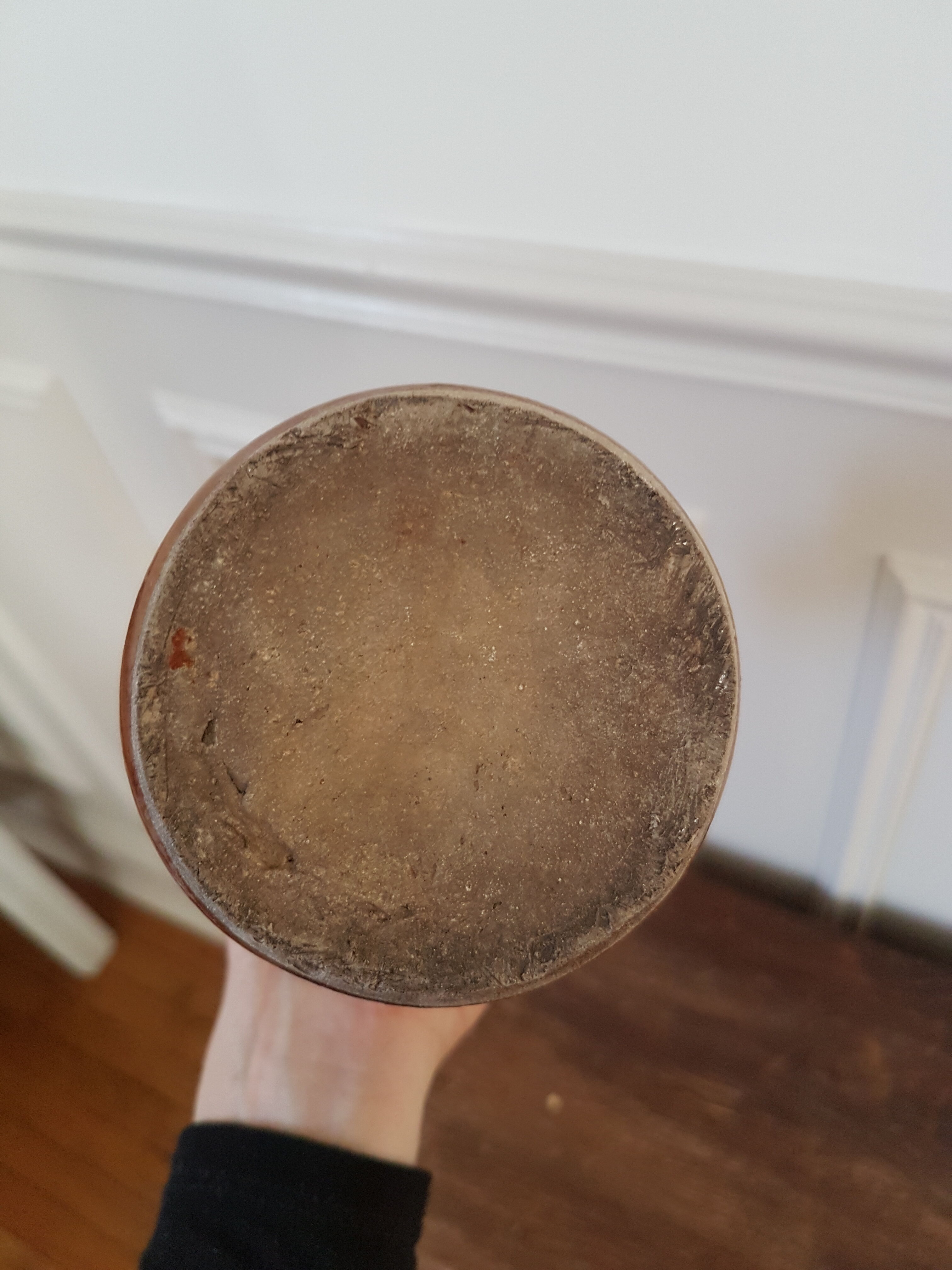 Enamelled stoneware bottle