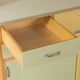 Enchanting two-piece kitchen cabinet from the 1950s in typical pastel colours