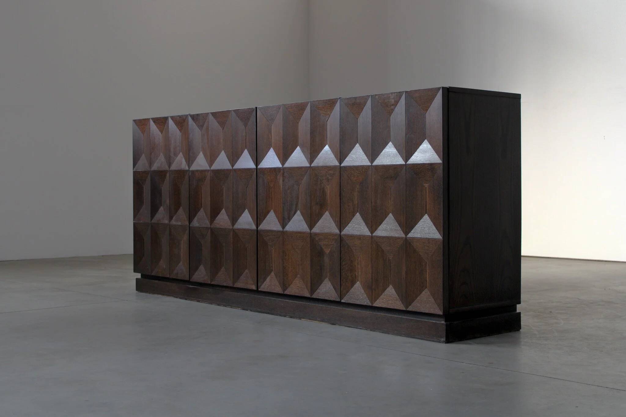 Diamond patterned sideboard - Belgium 1970s