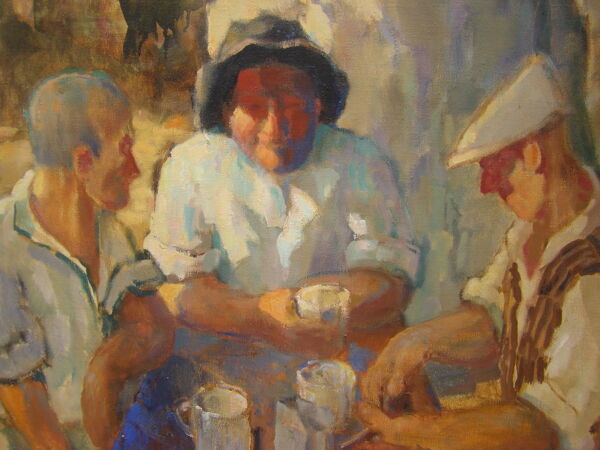 Peinture ''buveurs au soleil