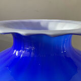 Large Murano glass spherical vase in two-tone glass paste