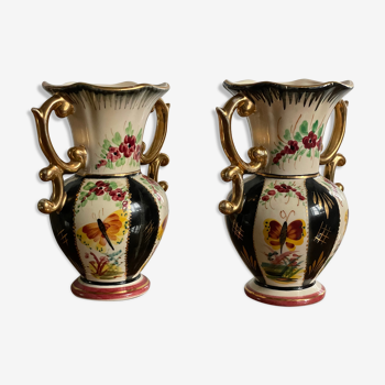 Paire de vases saint ghislain made in belgium