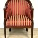 Elegant classic style armchair for the living room, walnut veneer and finished