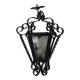 Small vintage wrought iron and glass lantern for dollhouse
