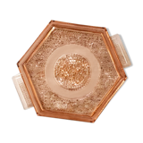 Art Deco pink glass tray