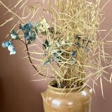 Brown stoneware jar pot