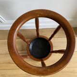 Vintage round wooden umbrella stand