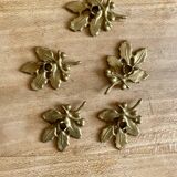 Set of 5 small vintage brass candlesticks / candle holders