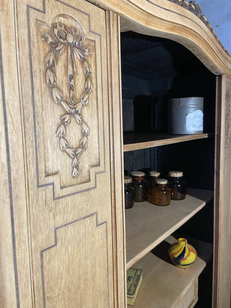 Sideboard, raw wood bookcase