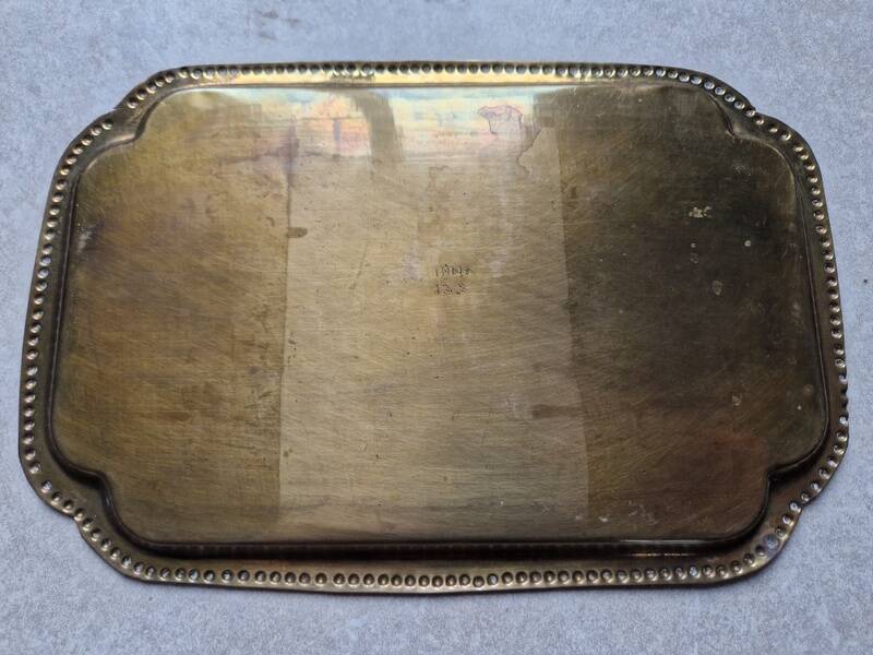 Mail tray, letters, in copper or brass - India