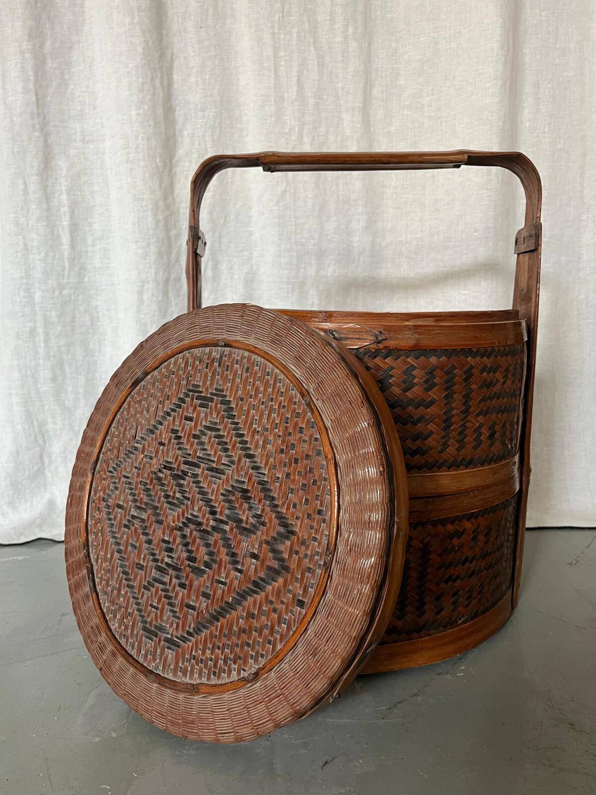 Antique Chinese wedding box with compartments