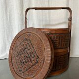 Antique Chinese wedding box with compartments