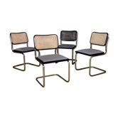 Lot of 4 gilded foot chairs B32 Marcel Breuer