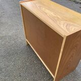 Scandinavian wardrobe with 2 sections in oak from the 1970s.