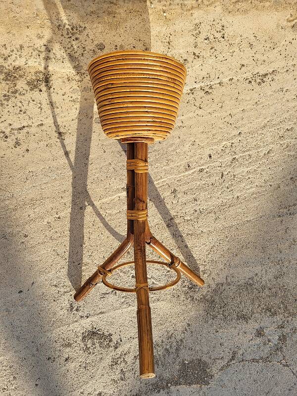 RATTAN FLOWER POT HOLDER 1960