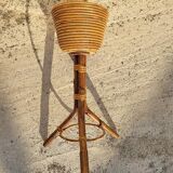 RATTAN FLOWER POT HOLDER 1960