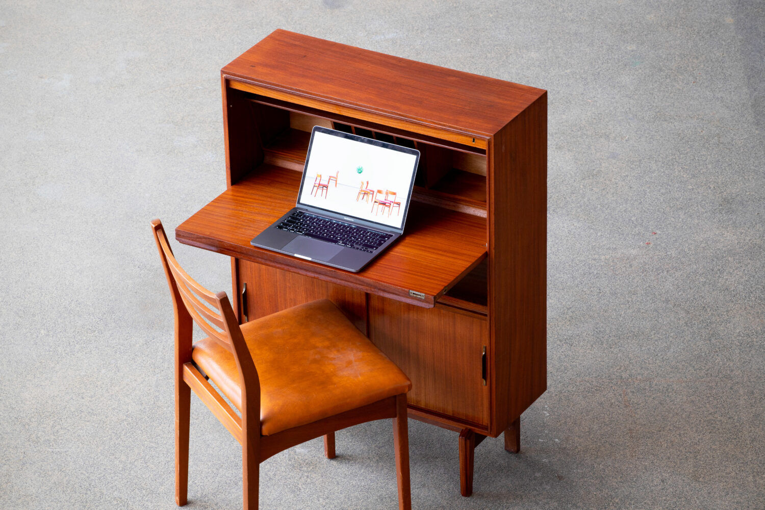 Scandinavian secretary in teak 1960